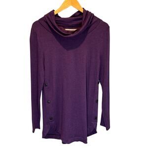 Magnolia Grace Stitch Fix NWT Krissy Side Button Knit Top in Purple - Medium